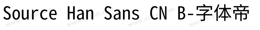 Source Han Sans CN B字体转换